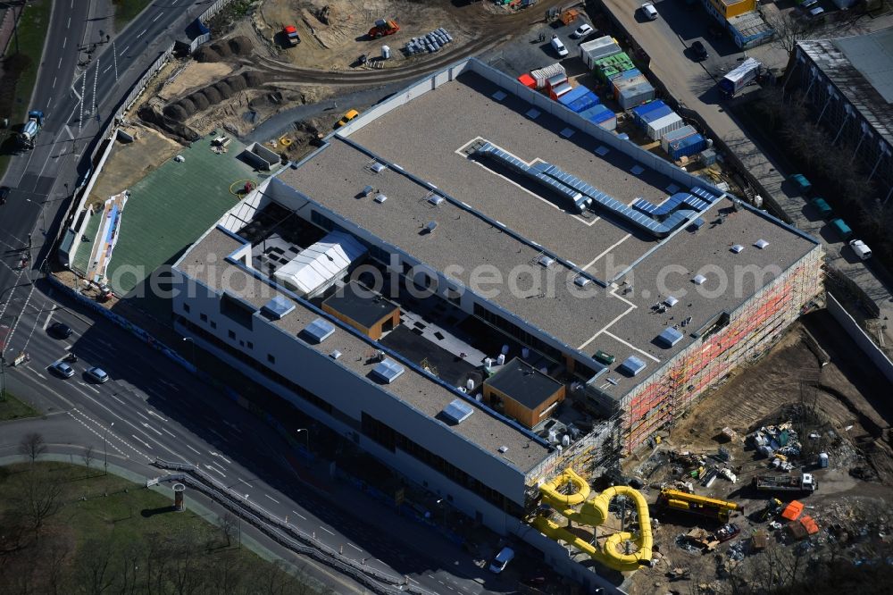 Potsdam from above - Construction site to build a new leisure pool with swimming pool in Potsdam in Brandenburg