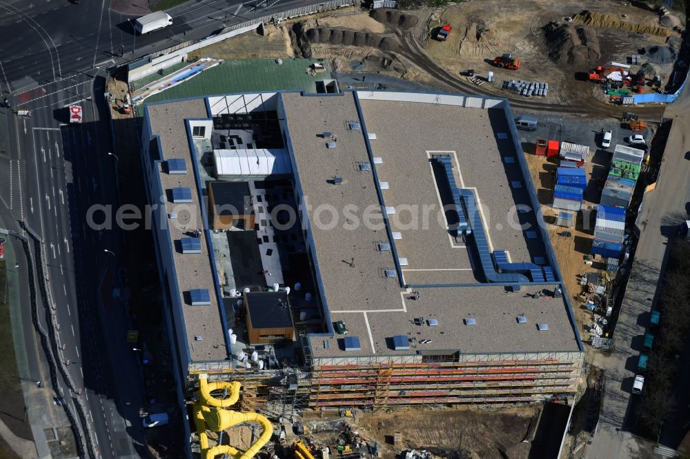 Potsdam from above - Construction site to build a new leisure pool with swimming pool in Potsdam in Brandenburg