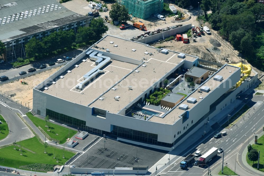 Aerial image Potsdam - Construction site to build a new leisure pool with swimming pool in Potsdam in Brandenburg