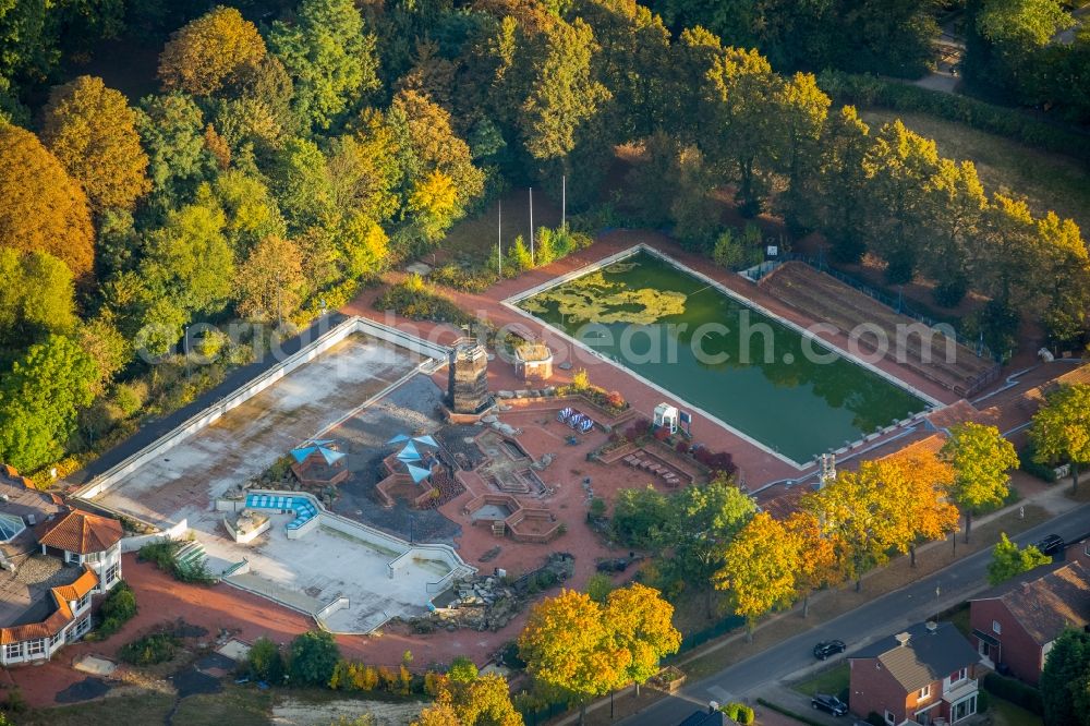 Aerial image Werne - Construction for the new building of Recreation Natur-Solebad Werne in the district Ruhr Metropolitan Area in Werne in the state North Rhine-Westphalia