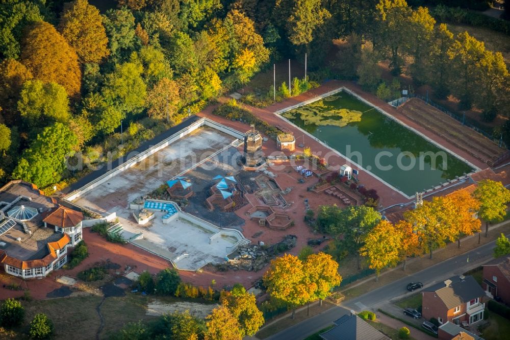 Aerial image Werne - Construction for the new building of Recreation Natur-Solebad Werne in the district Ruhr Metropolitan Area in Werne in the state North Rhine-Westphalia