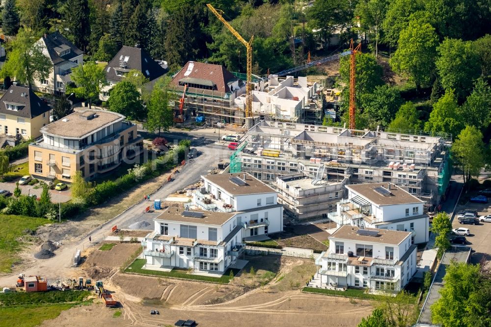 Hamm from above - Construction site to build the new building of the nursing home - Senior residence on Ahseufer - Marker Allee in Hamm in North Rhine-Westphalia