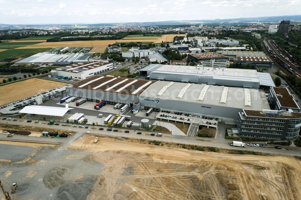 Aerial photograph Kornwestheim - Construction site for new construction building of the construction market of ZEG Zentraleinkauf Holz + Kunststoff eG in Kornwestheim in the state Baden-Wuerttemberg