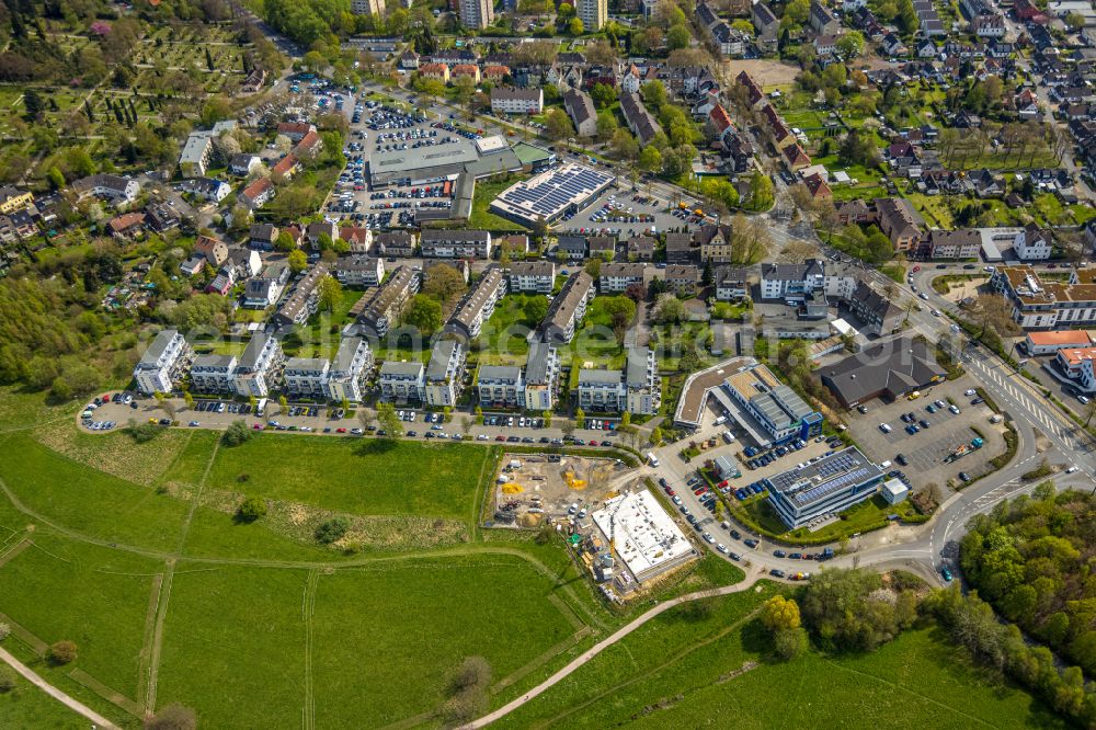 Aerial image Witten - Construction site for new construction building of the head office of Dr. Spang GmbH in Witten in the state North Rhine-Westphalia