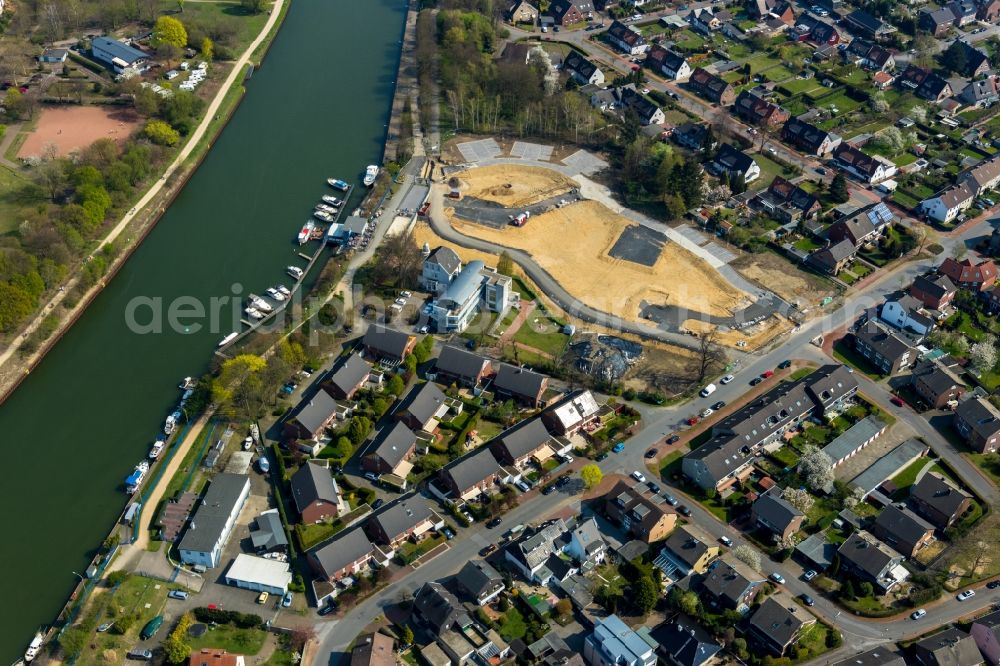 Dorsten from the bird's eye view: Construction site for the new construction of a building complex of the Caritas Association for the deanery Dorsten e.V. in Dorsten in the state of North Rhine-Westphalia, Germany