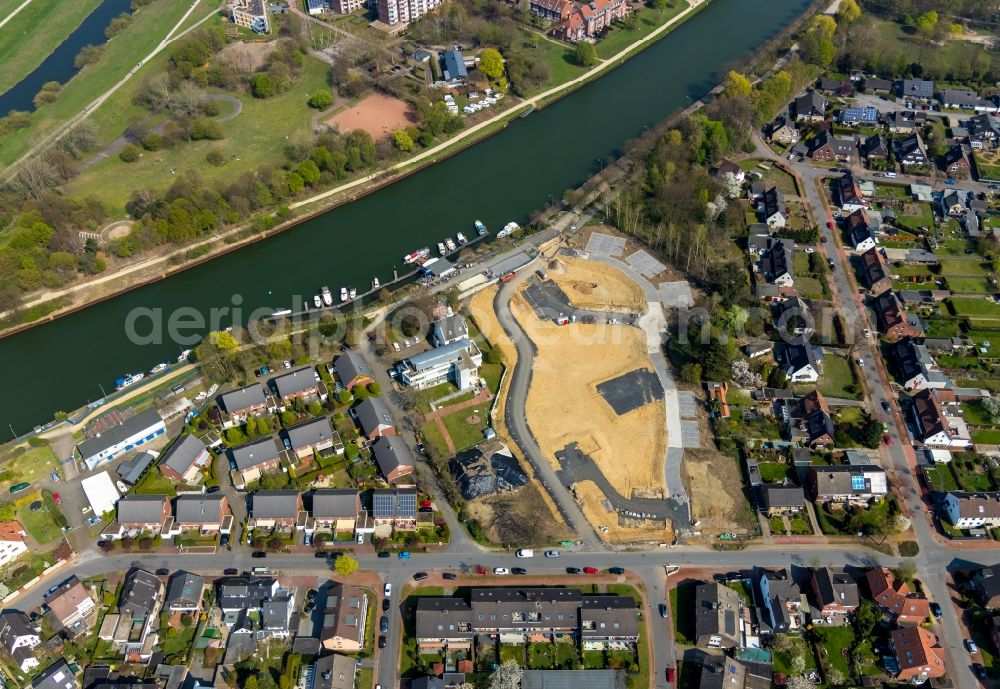 Aerial image Dorsten - Construction site for the new construction of a building complex of the Caritas Association for the deanery Dorsten e.V. in Dorsten in the state of North Rhine-Westphalia, Germany