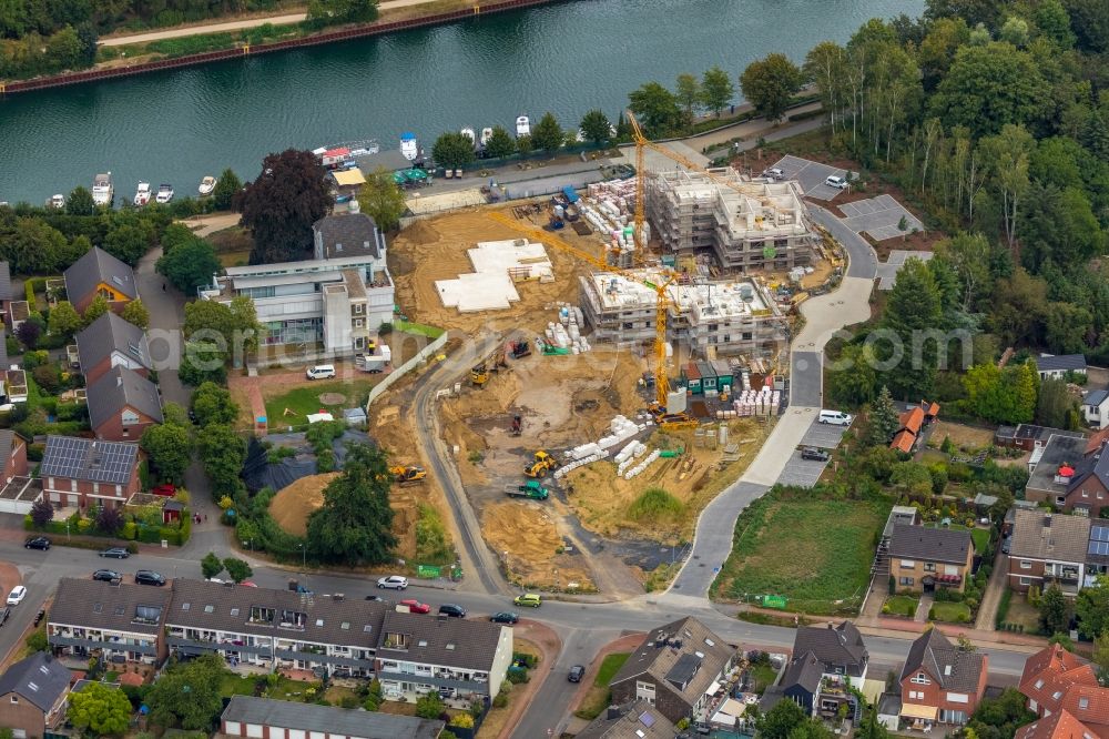 Dorsten from the bird's eye view: Construction site for the new construction of a building complex of the Caritas Association for the deanery Dorsten e.V. in Dorsten in the state of North Rhine-Westphalia, Germany