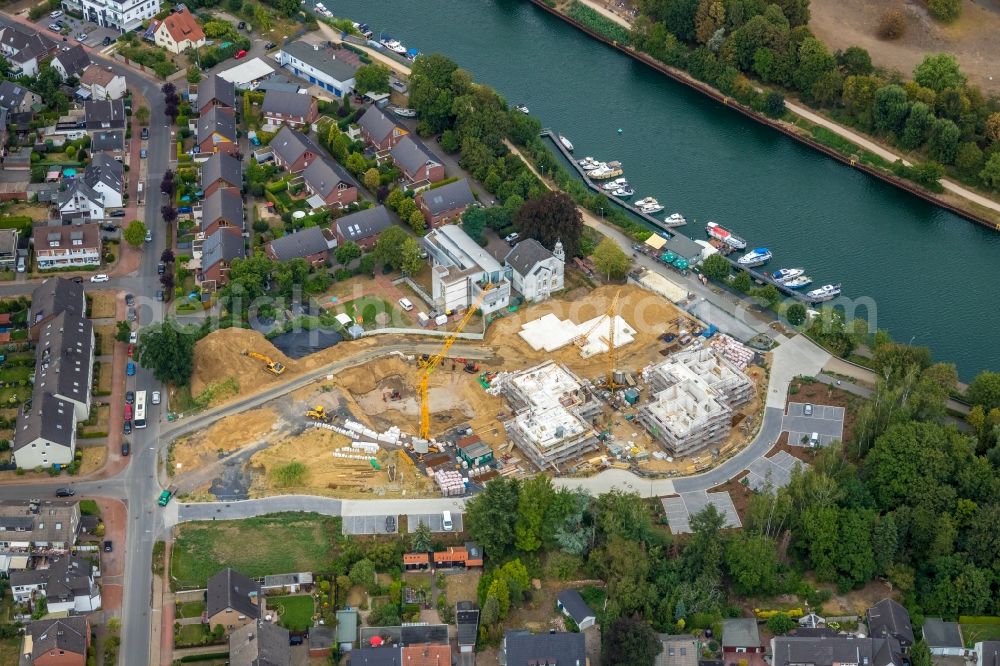 Aerial image Dorsten - Construction site for the new construction of a building complex of the Caritas Association for the deanery Dorsten e.V. in Dorsten in the state of North Rhine-Westphalia, Germany