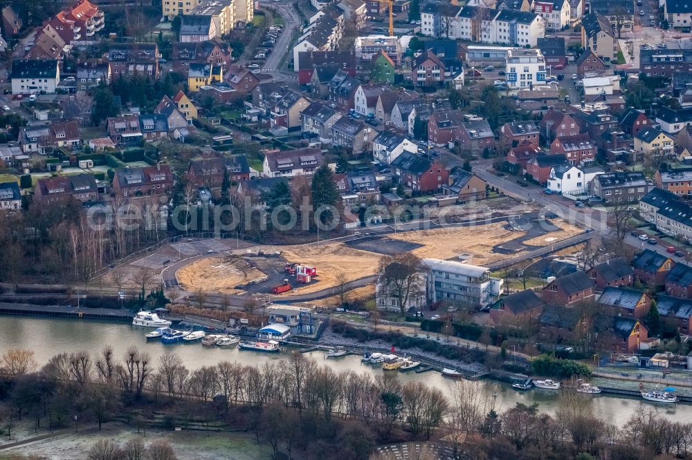 Dorsten from the bird's eye view: Construction site for the new construction of a building complex of the Caritas Association for the deanery Dorsten e.V. in Dorsten in the state of North Rhine-Westphalia, Germany