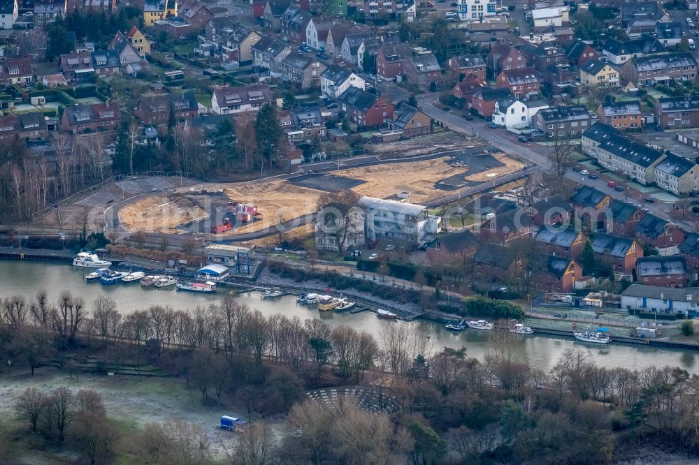 Aerial image Dorsten - Construction site for the new construction of a building complex of the Caritas Association for the deanery Dorsten e.V. in Dorsten in the state of North Rhine-Westphalia, Germany