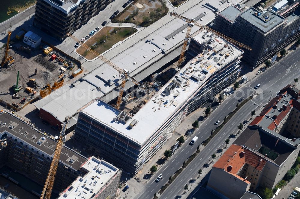 Berlin from the bird's eye view: Construction site for the new building of CA Immobilien Anlagen Aktiengesellschaft on Heidestrasse in the district Moabit in Berlin, Germany