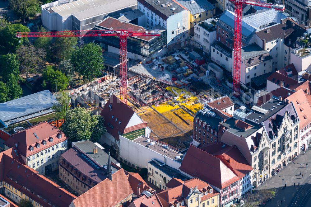 Aerial photograph Erfurt - New construction of the building complex of the shopping center Anger-Passage on Reglermauer in the district Altstadt in Erfurt in the state Thuringia, Germany