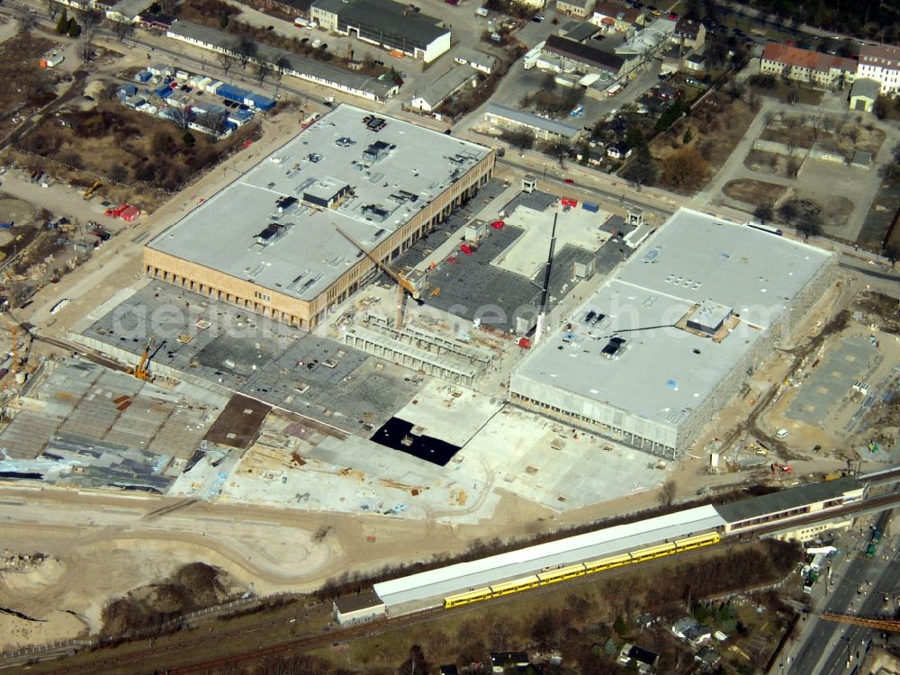 Berlin from above - New construction of the building complex of the shopping center Biesdorf-Center in the district Biesdorf in Berlin, Germany