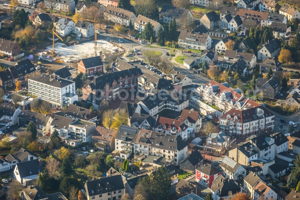 Aerial photograph Witten - New construction of the building complex of the shopping center Netto Marken-Discount on Wittener Strasse in the district Herbede in Witten in the state North Rhine-Westphalia, Germany