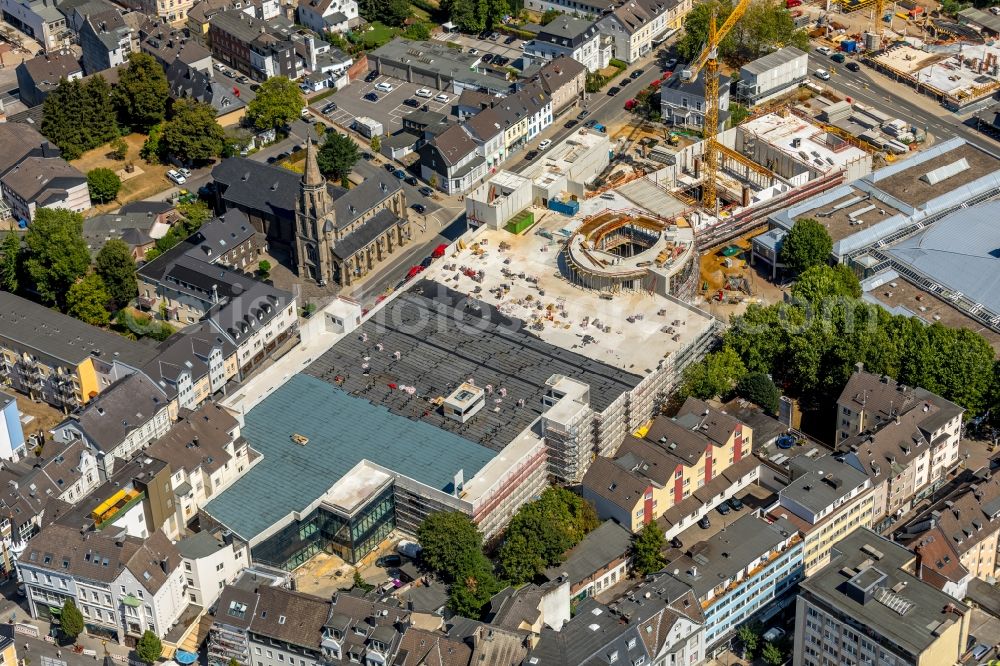 Aerial photograph Velbert - New construction of the building complex of the shopping center a?? Stadtgalerie Velbert a?? in Velbert in the state North Rhine-Westphalia, Germany