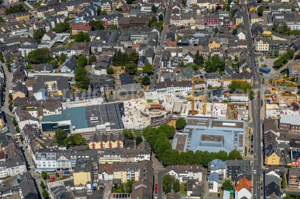 Aerial image Velbert - New construction of the building complex of the shopping center a?? Stadtgalerie Velbert a?? in Velbert in the state North Rhine-Westphalia, Germany