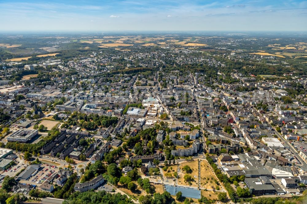 Aerial image Velbert - New construction of the building complex of the shopping center a?? Stadtgalerie Velbert a?? in Velbert in the state North Rhine-Westphalia, Germany