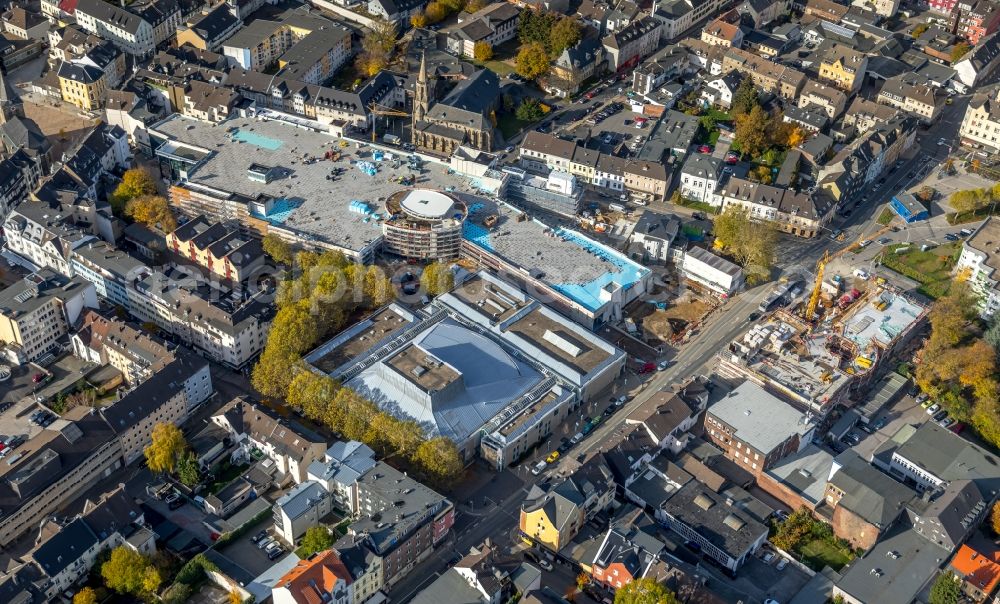 Aerial photograph Velbert - New construction of the building complex of the shopping center a?? Stadtgalerie Velbert a?? in Velbert in the state North Rhine-Westphalia, Germany