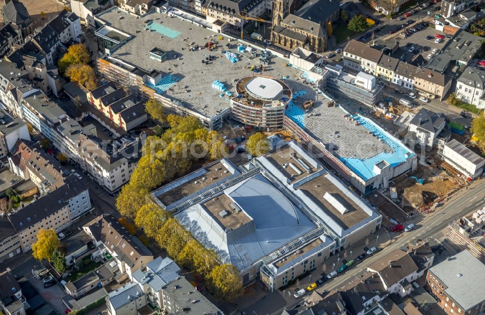 Velbert from above - New construction of the building complex of the shopping center a?? Stadtgalerie Velbert a?? in Velbert in the state North Rhine-Westphalia, Germany