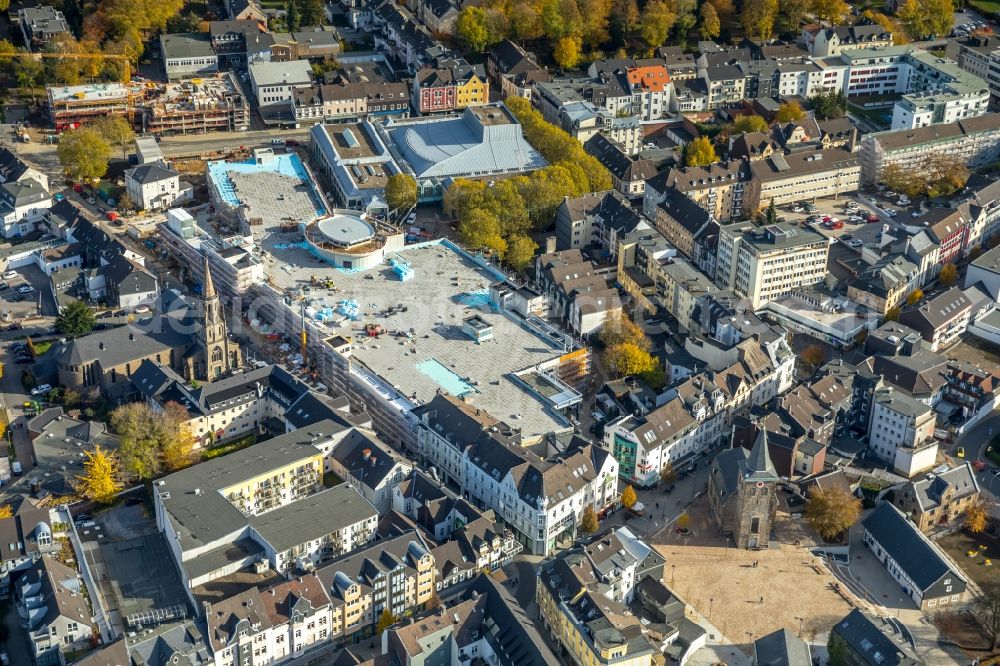 Aerial photograph Velbert - New construction of the building complex of the shopping center a?? Stadtgalerie Velbert a?? in Velbert in the state North Rhine-Westphalia, Germany