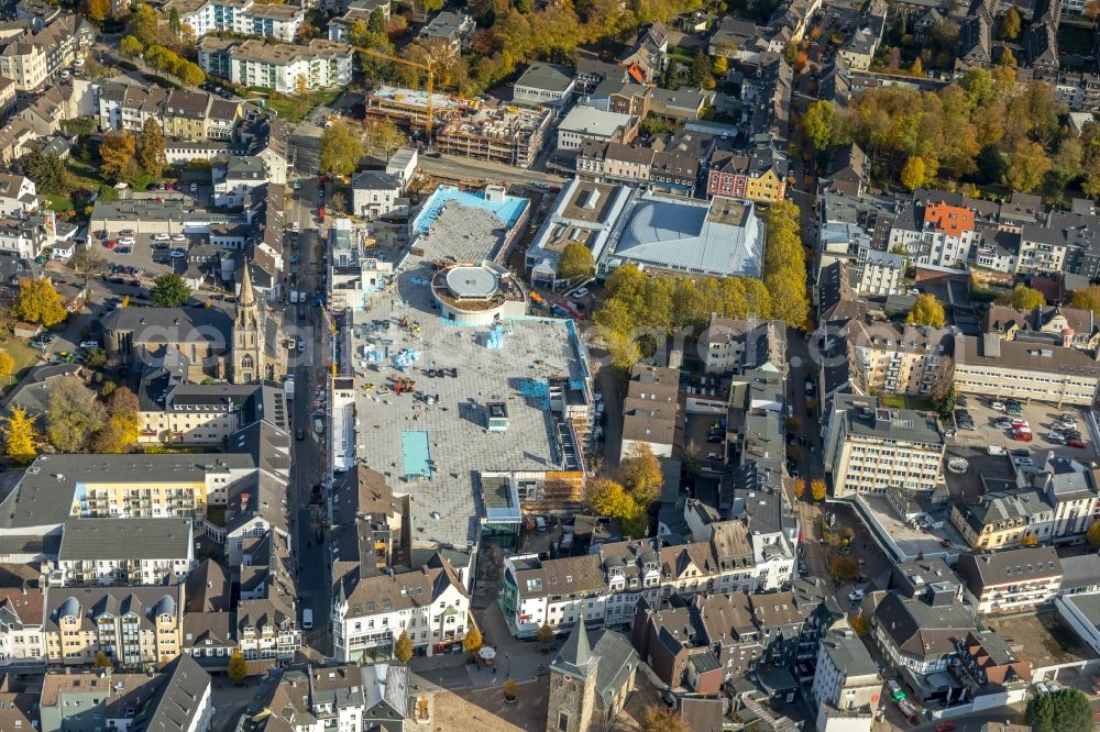 Velbert from above - New construction of the building complex of the shopping center a?? Stadtgalerie Velbert a?? in Velbert in the state North Rhine-Westphalia, Germany