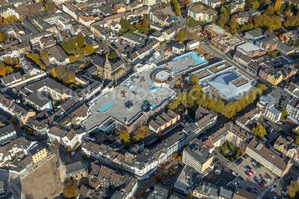 Aerial image Velbert - New construction of the building complex of the shopping center a?? Stadtgalerie Velbert a?? in Velbert in the state North Rhine-Westphalia, Germany