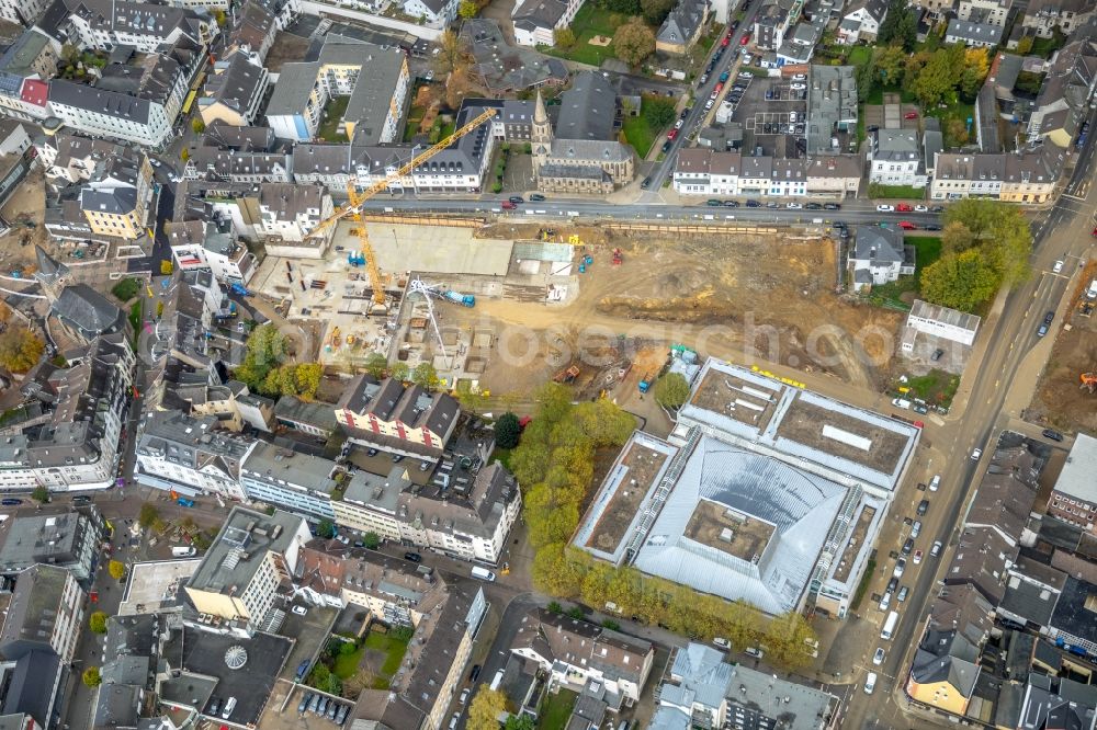 Aerial photograph Velbert - New construction of the building complex of the shopping center a?? Stadtgalerie Velbert a?? in Velbert in the state North Rhine-Westphalia, Germany