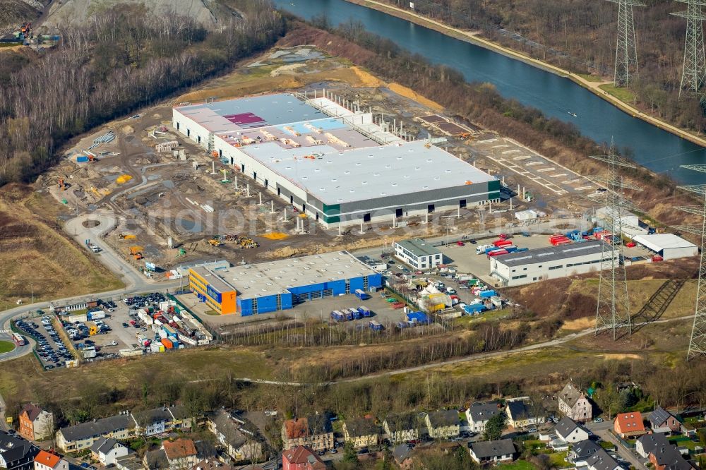 Aerial photograph Herne - Construction site to build a new building complex on the site of the logistics center a Duvenbeck Logistikzentrum Grimberg a in Herne in the state North Rhine-Westphalia