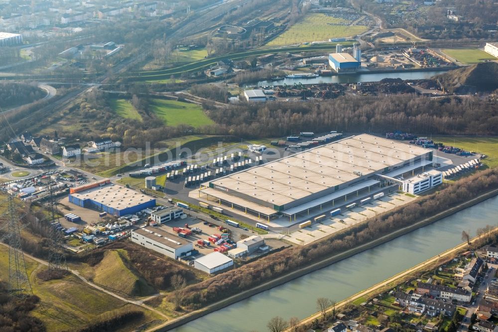 Aerial image Herne - Construction site to build a new building complex on the site of the logistics center a Duvenbeck Logistikzentrum Grimberg a in Herne in the state North Rhine-Westphalia