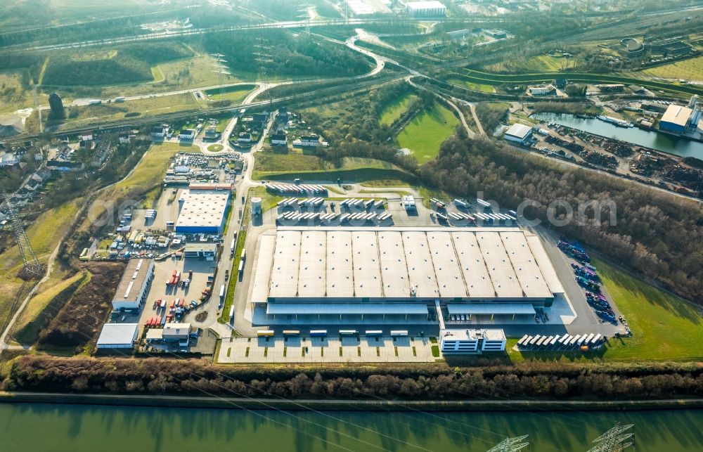 Aerial photograph Herne - Construction site to build a new building complex on the site of the logistics center a Duvenbeck Logistikzentrum Grimberg a in Herne in the state North Rhine-Westphalia