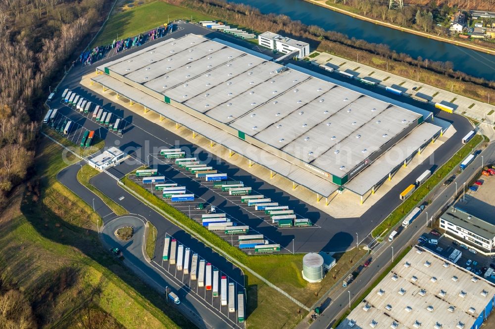 Aerial photograph Herne - Construction site to build a new building complex on the site of the logistics center a Duvenbeck Logistikzentrum Grimberg a in Herne in the state North Rhine-Westphalia