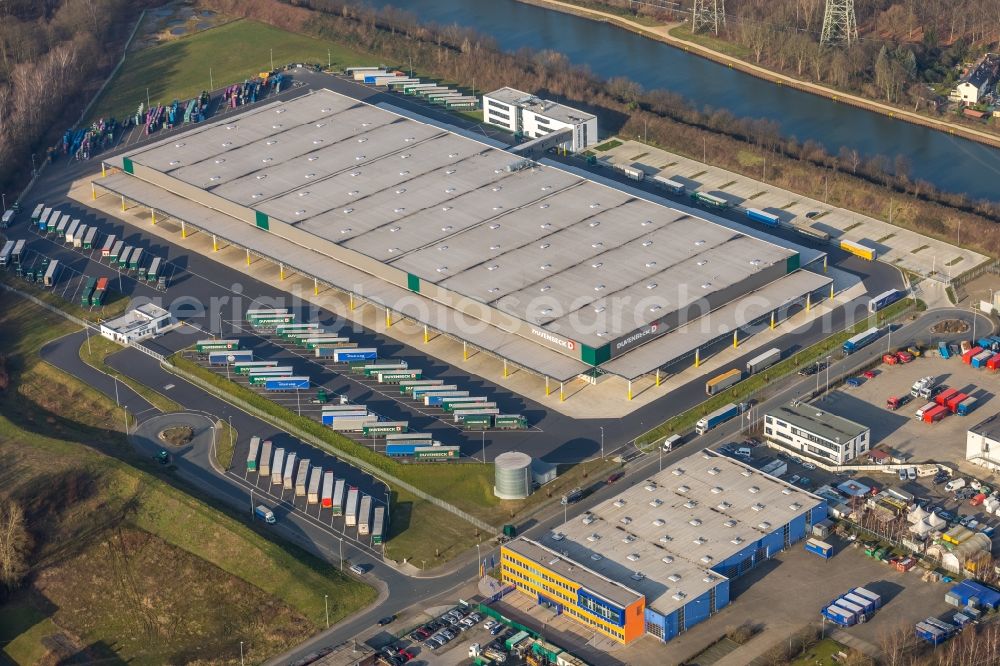 Aerial image Herne - Construction site to build a new building complex on the site of the logistics center a Duvenbeck Logistikzentrum Grimberg a in Herne in the state North Rhine-Westphalia