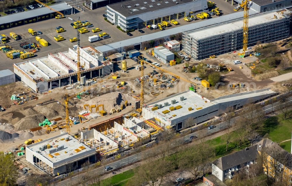 Aerial image Dortmund - Construction site to build a new building complex on the site of the logistics center DOGA - Dortmunder Gesellschaft fuer Abfall mbH on Sunderweg in the district Innenstadt-Nord in Dortmund in the state North Rhine-Westphalia