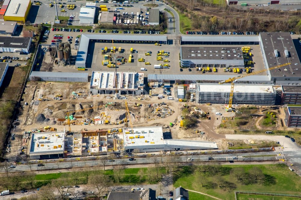 Aerial photograph Dortmund - Construction site to build a new building complex on the site of the logistics center DOGA - Dortmunder Gesellschaft fuer Abfall mbH on Sunderweg in the district Innenstadt-Nord in Dortmund in the state North Rhine-Westphalia