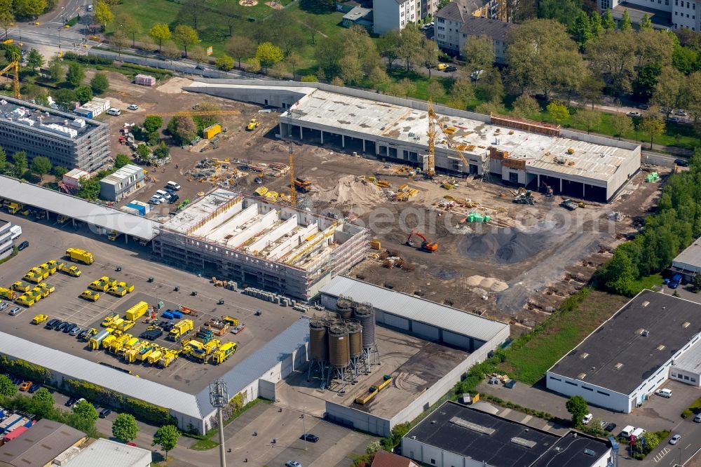 Aerial image Dortmund - Construction site to build a new building complex on the site of the logistics center DOGA - Dortmunder Gesellschaft fuer Abfall mbH on Sunderweg in the district Innenstadt-Nord in Dortmund in the state North Rhine-Westphalia