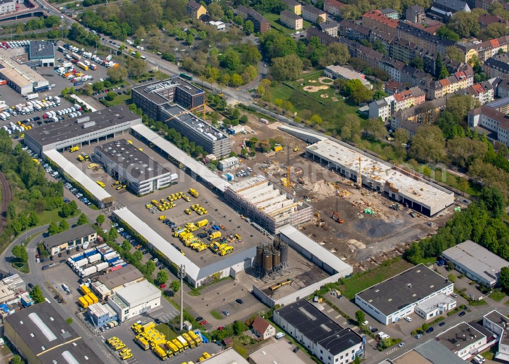 Aerial photograph Dortmund - Construction site to build a new building complex on the site of the logistics center DOGA - Dortmunder Gesellschaft fuer Abfall mbH on Sunderweg in the district Innenstadt-Nord in Dortmund in the state North Rhine-Westphalia