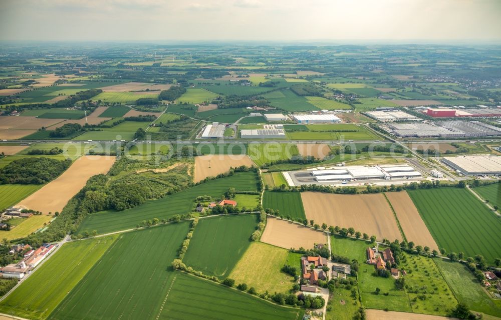 Aerial image Hamm - Construction site to build a new building complex on the site of the logistics center of DPD Deutschland GmbH on Osterboenener Weg in Hamm in the state North Rhine-Westphalia, Germany