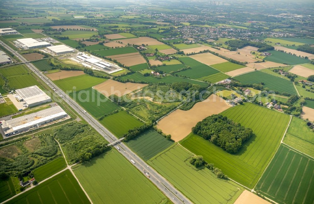 Aerial image Hamm - Construction site to build a new building complex on the site of the logistics center of DPD Deutschland GmbH on Osterboenener Weg in Hamm in the state North Rhine-Westphalia, Germany