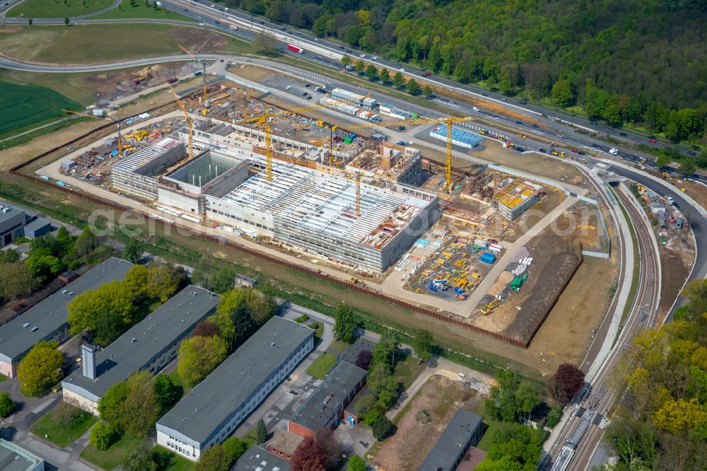 Aerial photograph Dortmund - Construction site to build a new building complex on the site of the logistics center money store of the Deutschen Bundesbank in Dortmund in the state North Rhine-Westphalia