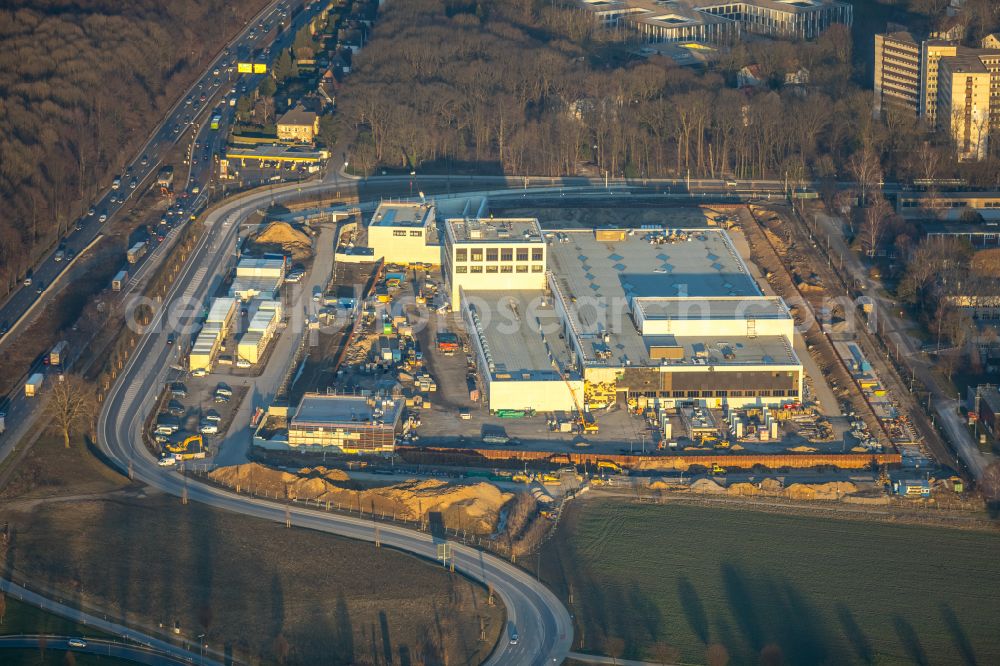 Dortmund from above - Construction site to build a new building complex on the site of the logistics center money store of the Deutschen Bundesbank in Dortmund at Ruhrgebiet in the state North Rhine-Westphalia