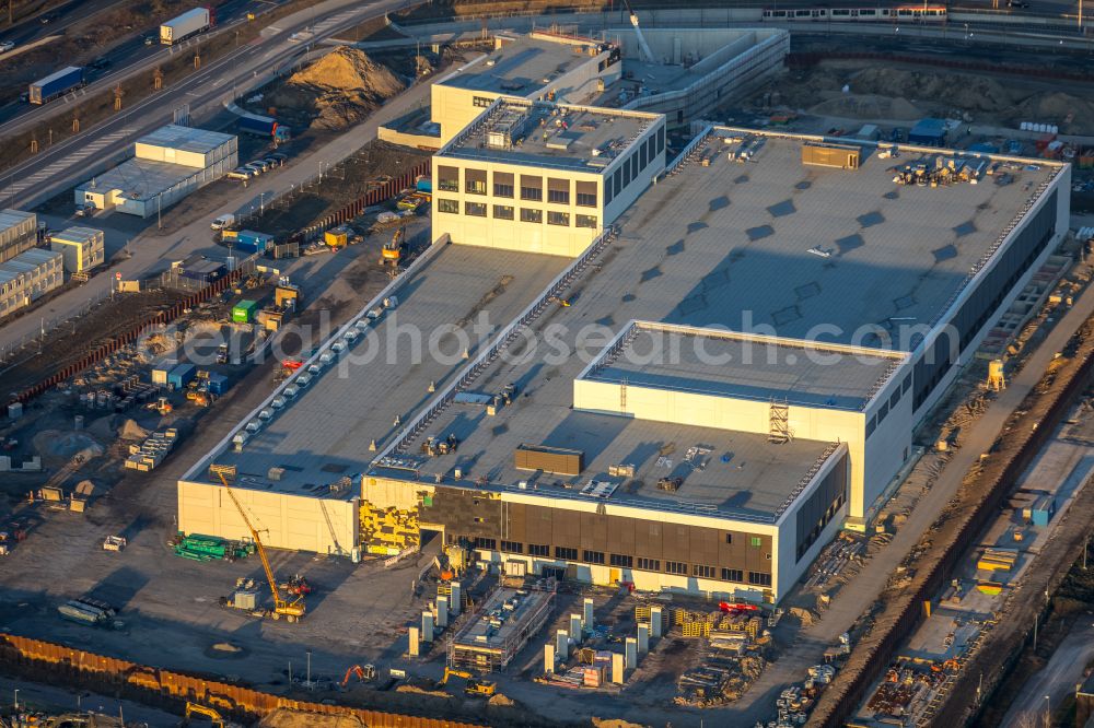 Aerial photograph Dortmund - Construction site to build a new building complex on the site of the logistics center money store of the Deutschen Bundesbank in Dortmund at Ruhrgebiet in the state North Rhine-Westphalia