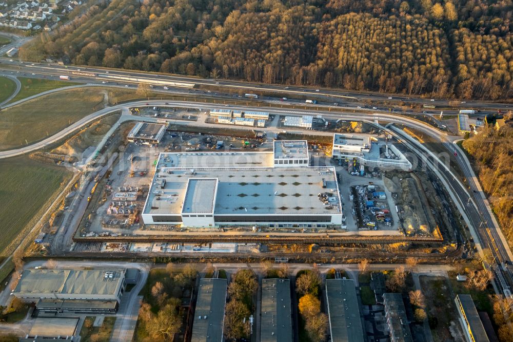 Dortmund from the bird's eye view: Construction site to build a new building complex on the site of the logistics center money store of the Deutschen Bundesbank in Dortmund at Ruhrgebiet in the state North Rhine-Westphalia