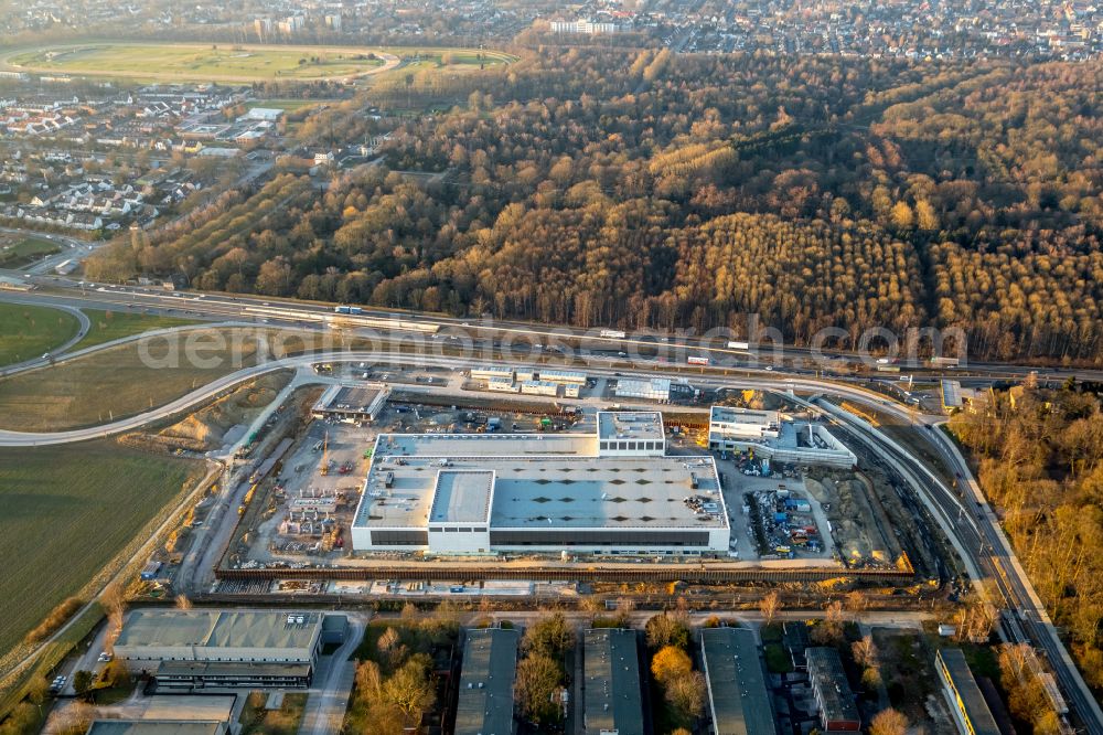 Dortmund from above - Construction site to build a new building complex on the site of the logistics center money store of the Deutschen Bundesbank in Dortmund at Ruhrgebiet in the state North Rhine-Westphalia