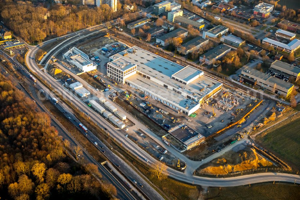 Aerial photograph Dortmund - Construction site to build a new building complex on the site of the logistics center money store of the Deutschen Bundesbank in Dortmund at Ruhrgebiet in the state North Rhine-Westphalia