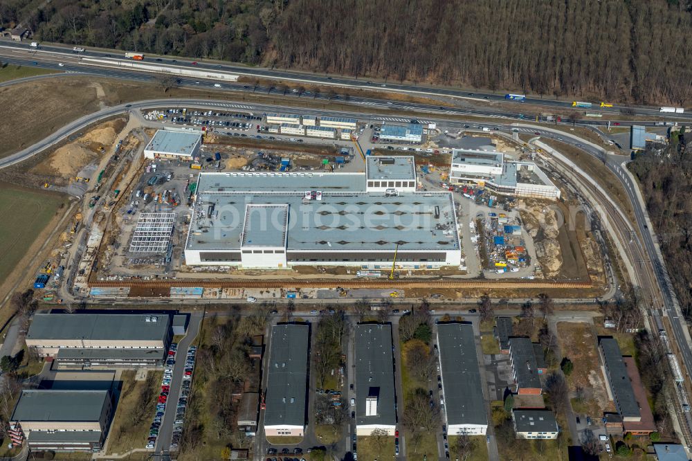 Aerial photograph Dortmund - Construction site to build a new building complex on the site of the logistics center money store of the Deutschen Bundesbank in Dortmund at Ruhrgebiet in the state North Rhine-Westphalia