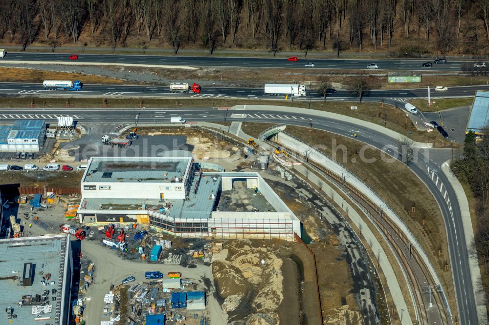 Aerial image Dortmund - Construction site to build a new building complex on the site of the logistics center money store of the Deutschen Bundesbank in the district Aplerbeck in Dortmund at Ruhrgebiet in the state North Rhine-Westphalia