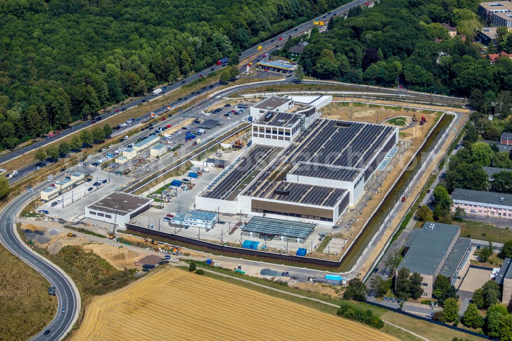 Dortmund from the bird's eye view: Construction site to build a new building complex on the site of the logistics center money store of the Deutschen Bundesbank in Dortmund in the state North Rhine-Westphalia