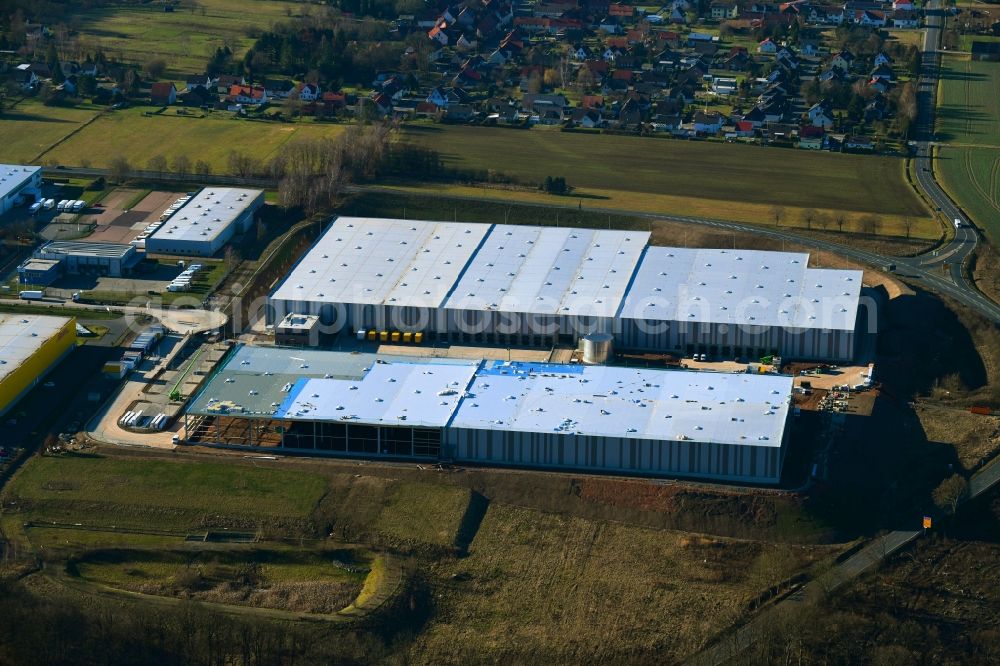 Aerial photograph Staufenberg - Construction site to build a new building complex on the site of the logistics center Vor of Hecke in Staufenberg in the state Lower Saxony, Germany