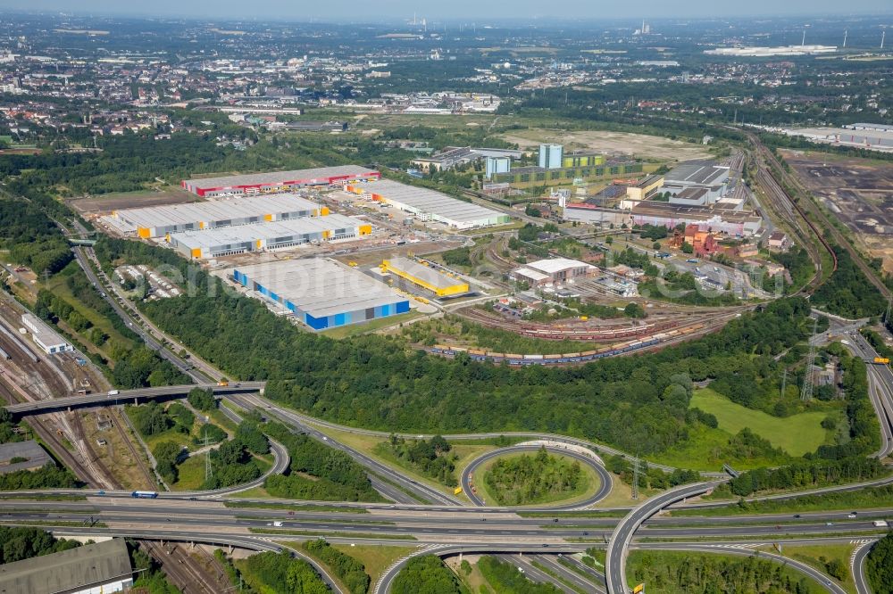 Dortmund from above - Construction site to build a new building complex on the site of the logistics center internet dealer Amazon in Dortmund in the state North Rhine-Westphalia