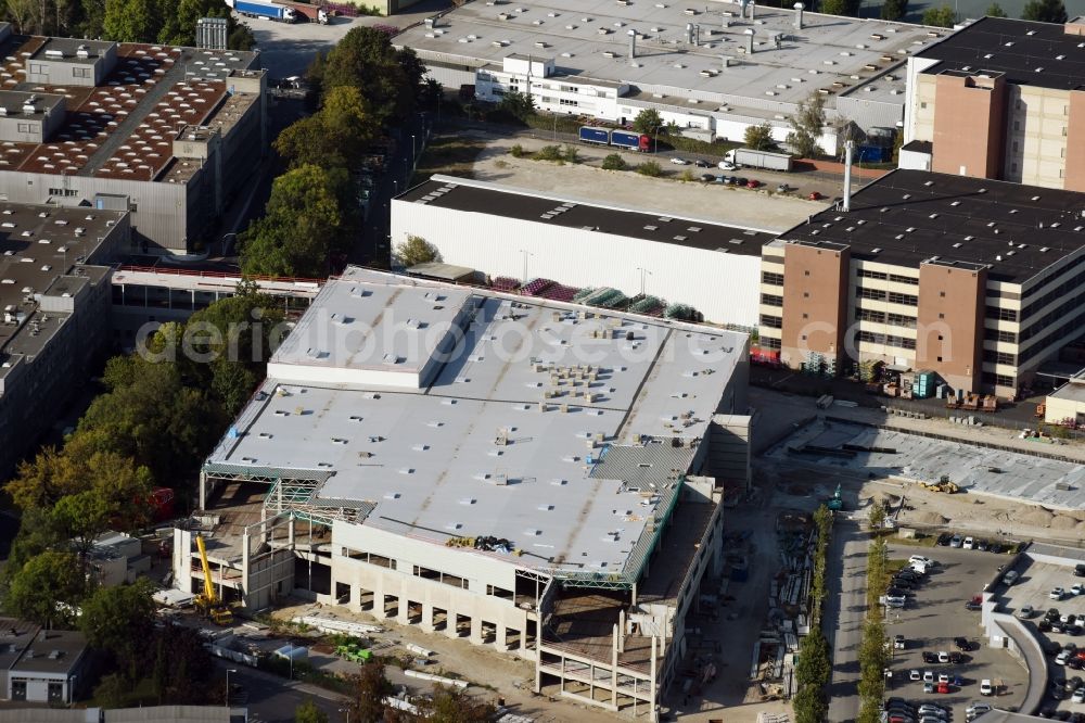 Aerial photograph Berlin - Construction site to build a new building complex on the site of the logistics center the motorcycle factory of BMW AG in Spandau district in Berlin